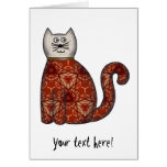 Dark Red & Cream spider web pattern cards