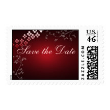 Dark red custom postage