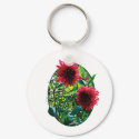 Dark Red Dalhias keychain