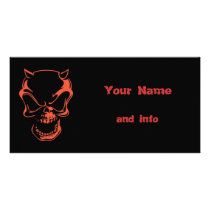 Dark Red Demon Skull photo cards