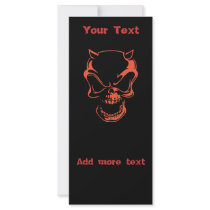 Dark Red Demon Skull rack cards