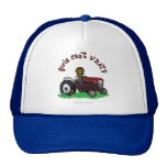 Dark Red Farmer Girl Hat