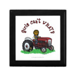 Dark Red Farmer Girl Keepsake Boxes