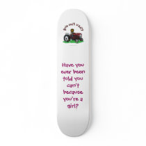 Dark Red Farmer Girl Custom Skate Board