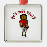 Dark Red Football Christmas Ornaments