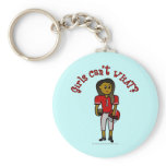Dark Red Football Keychain