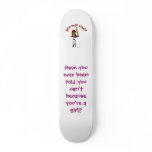 Dark Red Girls Baseball Skate Board Deck