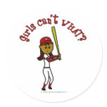 Dark Red Girls Baseball stickers
