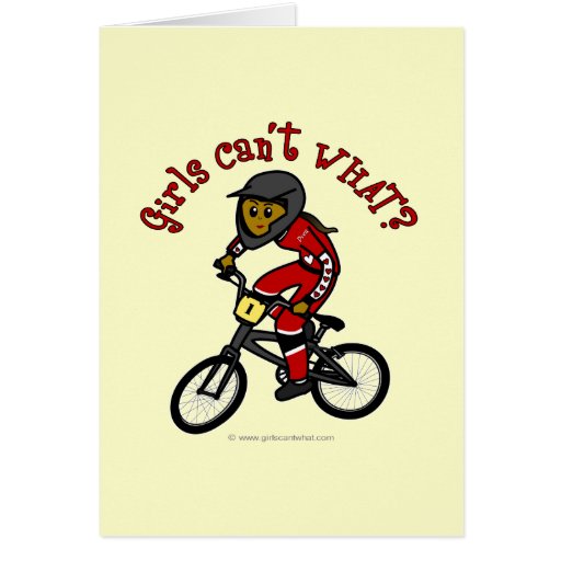 Dark Red Girls BMX Cards