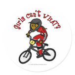 Dark Red Girls BMX Stickers