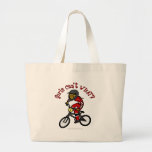 Dark Red Girls BMX Tote Bag