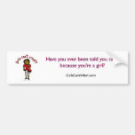 Dark Red Girls Football Bumper Sticker