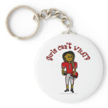 Dark Red Girls Football Key Chain