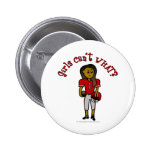 Dark Red Girls Football Pin