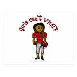 Dark Red Girls Football Postcards
