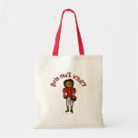 Dark Red Girls Football Tote Bag