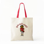 Dark Red Girls Football Tote Bag