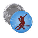 Dark Red Logo Round Button