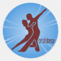Dark Red Logo Round Sticker