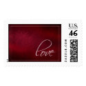 Dark Red Love stamp Wedding Postage