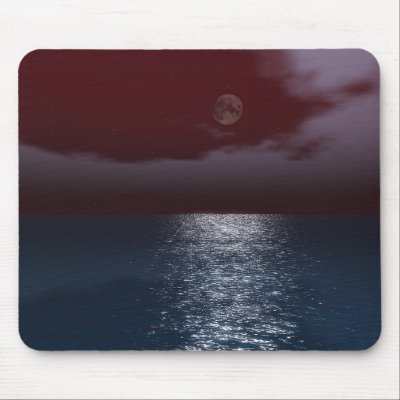 moonlight night sky. Dark Red Night Sky Moonlit Sea