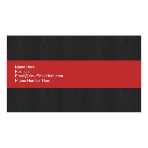 Dark & Red Professional Business Card (back side)