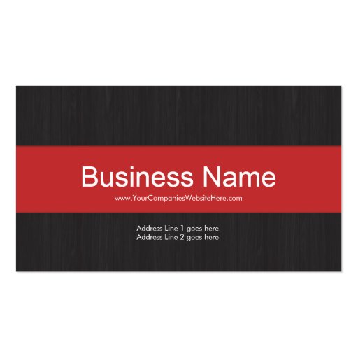 Dark & Red Professional Business Card (front side)