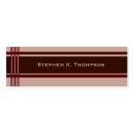 Dark Red Professional Stripes Block Business Card Template