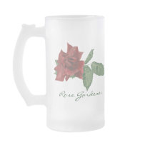 Dark Red Rose Beer Stein Coffee Mugs