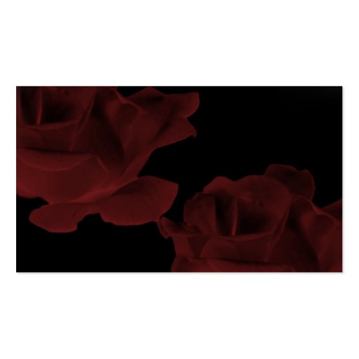 Dark Red Rose Business Card (back side)