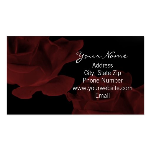 Dark Red Rose Business Card