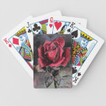 Dark Red Rose playing cards