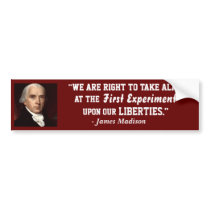 Dark Red "Shares the Wealth" Bumper Sticker