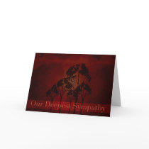 Dark Red Sympathy Card