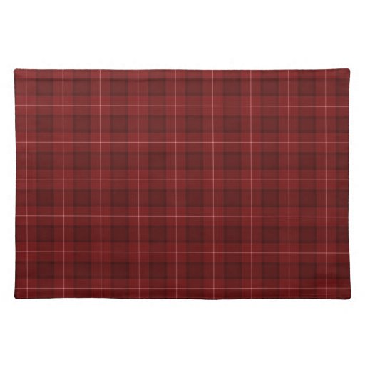 Dark Red Tartan Plaid Placemat Zazzle