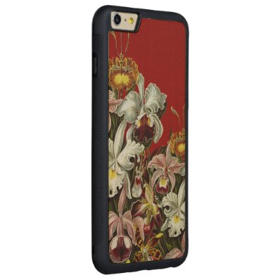 Dark Red Vintage Flower Garden Carved® Maple iPhone 6 Plus Bumper Case