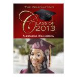 Dark Red w/Cap 2013 Graduation Custom Invitation