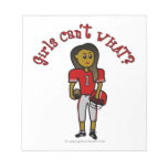 Dark Red Womens Football Notepads