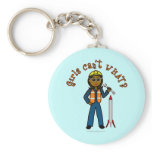 Dark Rocket Scientist Girl Key Chains