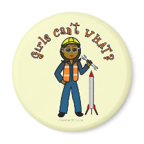 Dark Rocket Scientist Girl magnets
