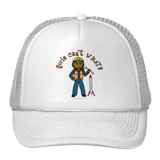 Dark Rocket Scientist Girl Mesh Hats