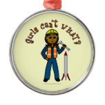 Dark Rocket Scientist Girl Ornaments