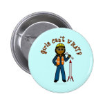 Dark Rocket Scientist Girl Pins