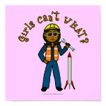 Dark Rocket Scientist Girl Poster
