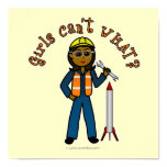 Dark Rocket Scientist Girl Posters