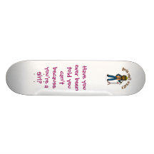 Dark Rocket Scientist Girl Skate Board Deck