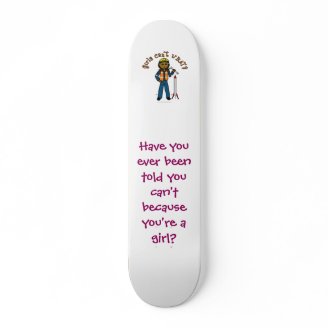 Dark Rocket Scientist Girl Skate Board Deck