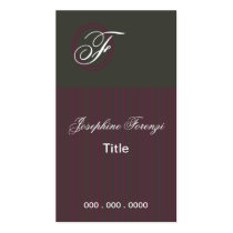 Dark Rose Pin Stripe Business Card