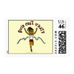 Dark Runner in Red Uniform Postage Stamp