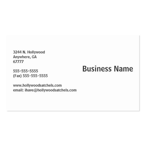 Dark Scallops Business Card (back side)